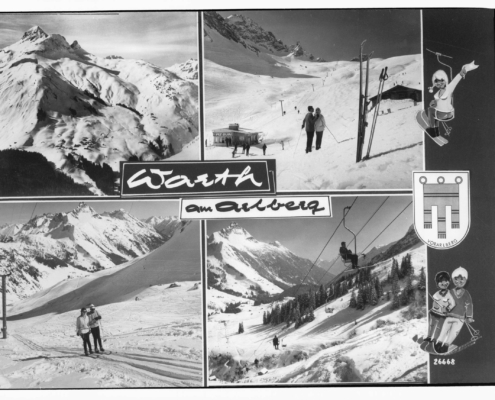 Postkarte von Warth am Arlberg 1969